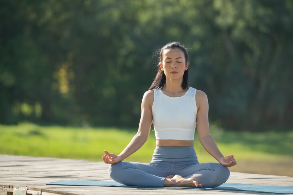 "pranayama breathing technique diagram for stress relief"